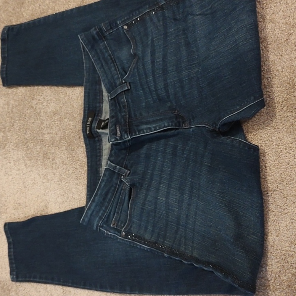 WHBM Skinny jeans With Fun Tuxedo Stripes